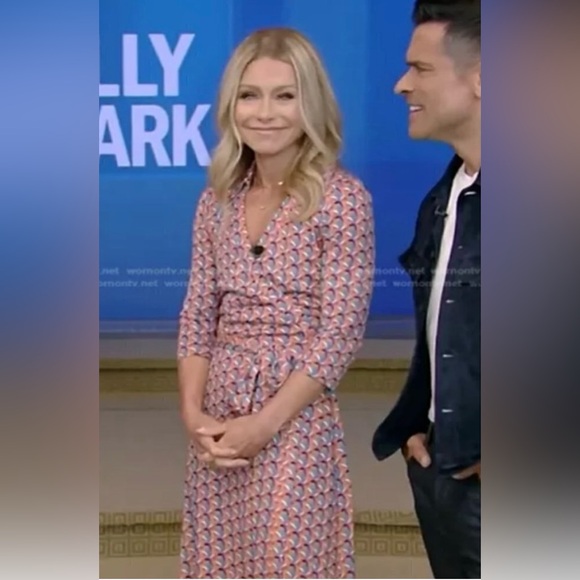 DIANE VON FURSTENBERG Abigail Midi Dress as seen on KELLY RIPPA - Picture 3 of 5